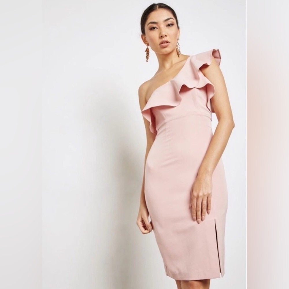 Bardot Blush One Shoulder Midi Dress